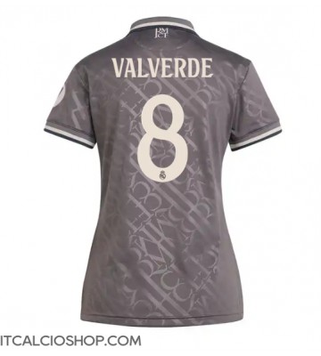 Real Madrid Federico Valverde #8 Terza Maglia Femmina 2024-25 Manica Corta